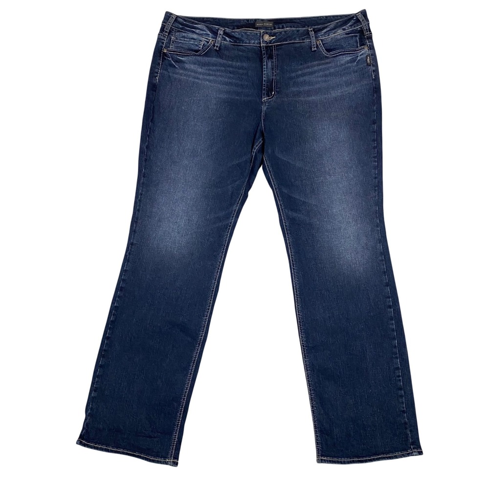 Silver Jeans Co Suki Slim Boot Mid Rise Dark Wash‎ Denim Jeans Womens 24 Blue